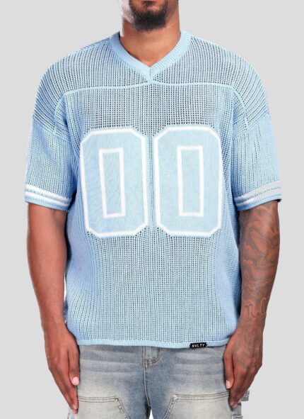 Knitted Members Jersey Baby Blue