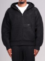 Mohair Zip Hoodie Black