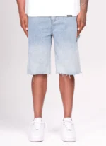 Vintage Deep Fade Denim Shorts Blue