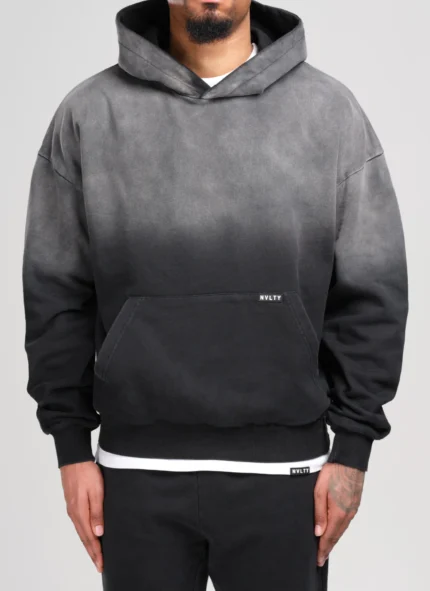 Vintage Deep Fade Hoodie Black